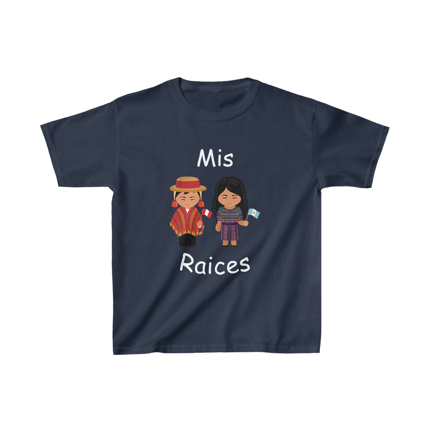 Peru & Guatemala Mis Raices Kid's Tee I Camiseta para Niños Guatemala y Peru I Cultura Guatemalteca y Peruana