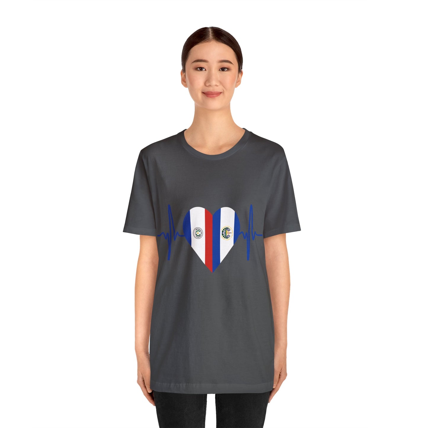 El Salvador & Paraguay Unisex Short Sleeve Tee I Camisa Unisexo manga corta El Salvador y Paraguay