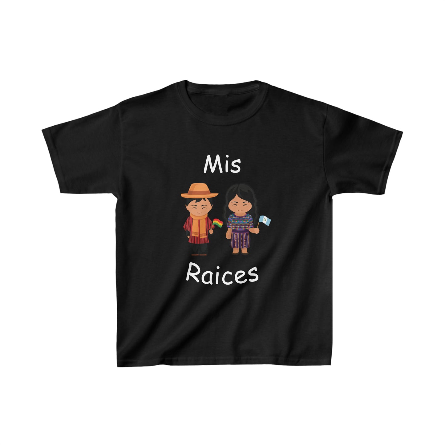 Bolivia & Guatemala Mis Raices Kid's Tee I Camiseta para Niños Guatemala y Bolivia I Cultura Guatemalteca y Boliviana