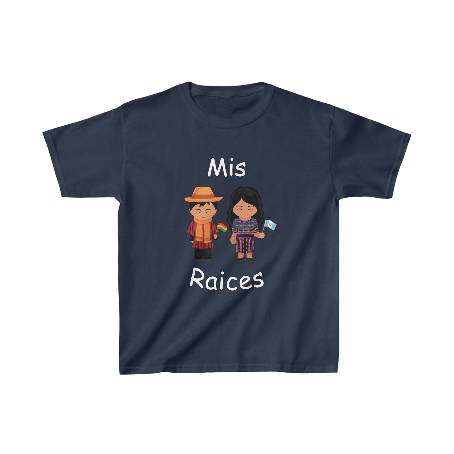 Bolivia & Guatemala Mis Raices Kid's Tee I Camiseta para Niños Guatemala y Bolivia I Cultura Guatemalteca y Boliviana