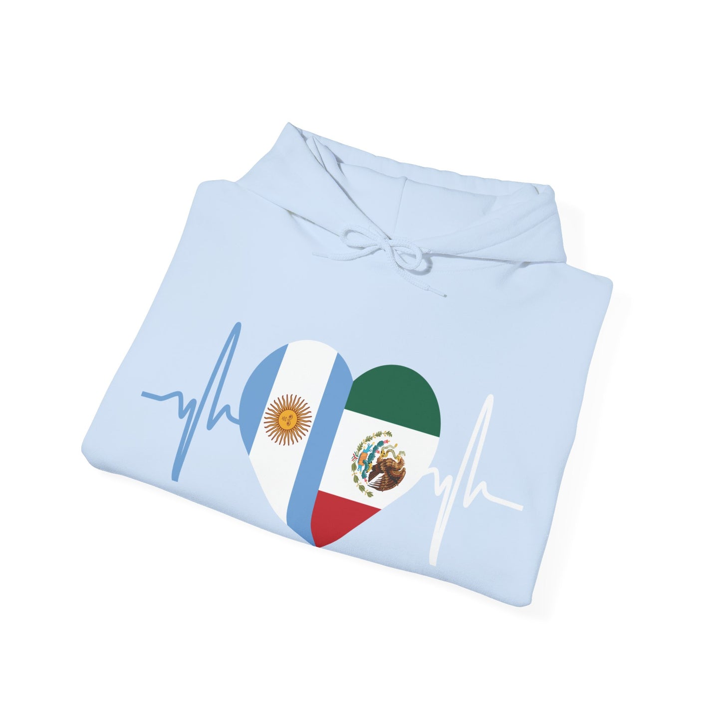 Mexico and Argentina Unisex Hooded Sweatshirt I Sudadera Unisexo México and Argentina