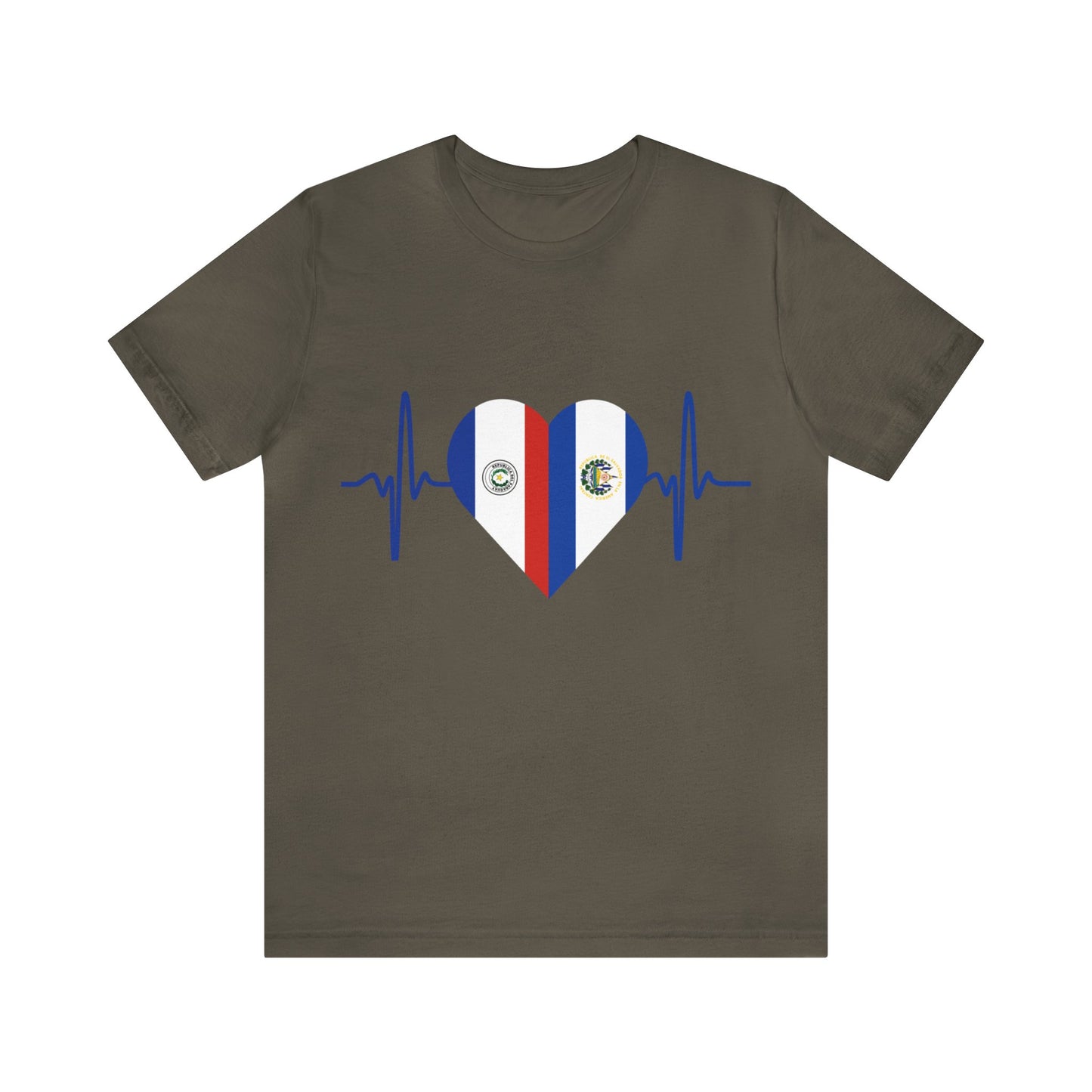 El Salvador & Paraguay Unisex Short Sleeve Tee I Camisa Unisexo manga corta El Salvador y Paraguay