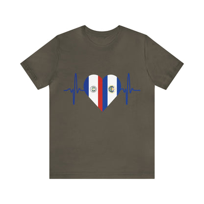 El Salvador & Paraguay Unisex Short Sleeve Tee I Camisa Unisexo manga corta El Salvador y Paraguay