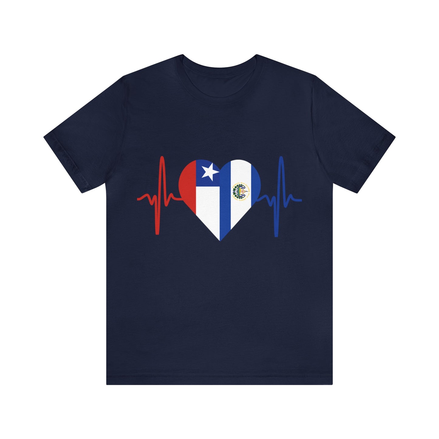 El Salvador & Chile Unisex Short Sleeve Tee I Camisa Unisexo manga corta El Salvador y Chile