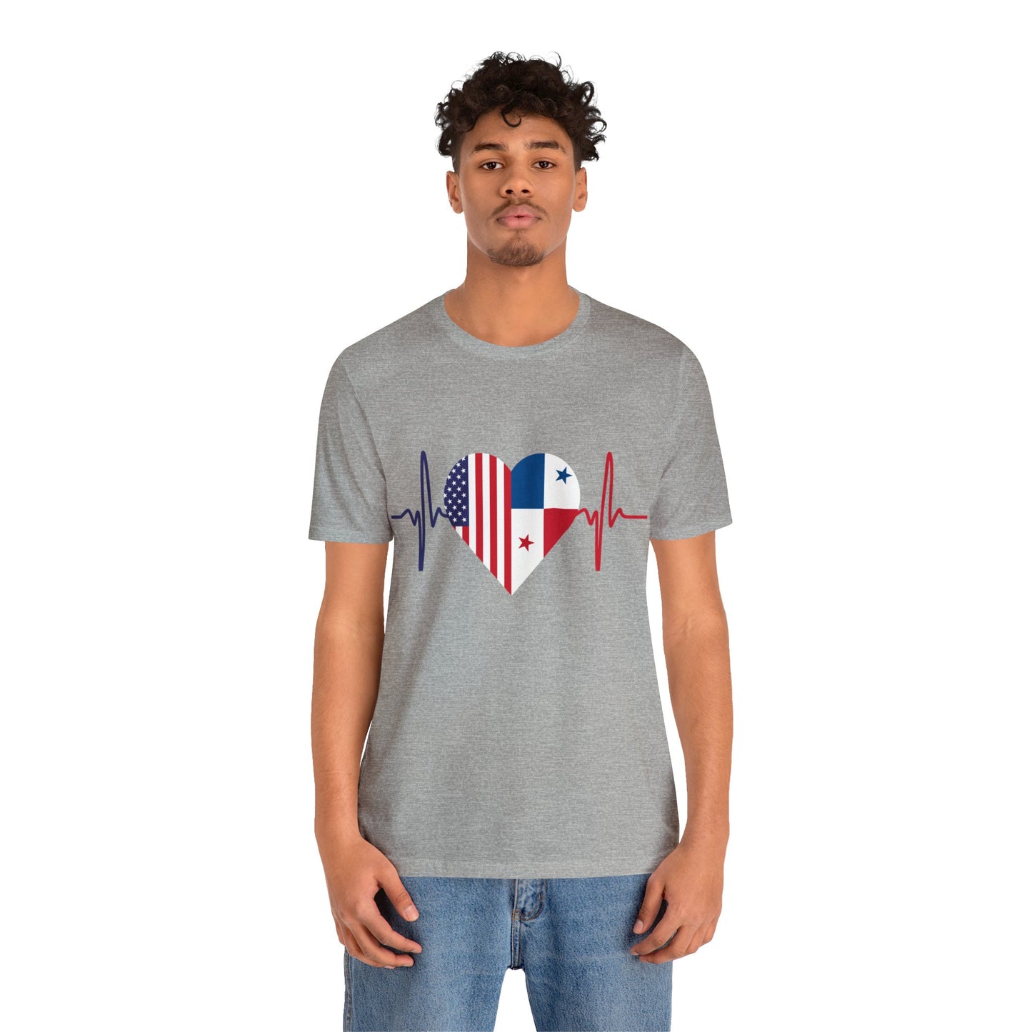 United State & Panama Unisex Short Sleeve Tee, Camisa Unisexo manga corta Estados Unidos y Panamá
