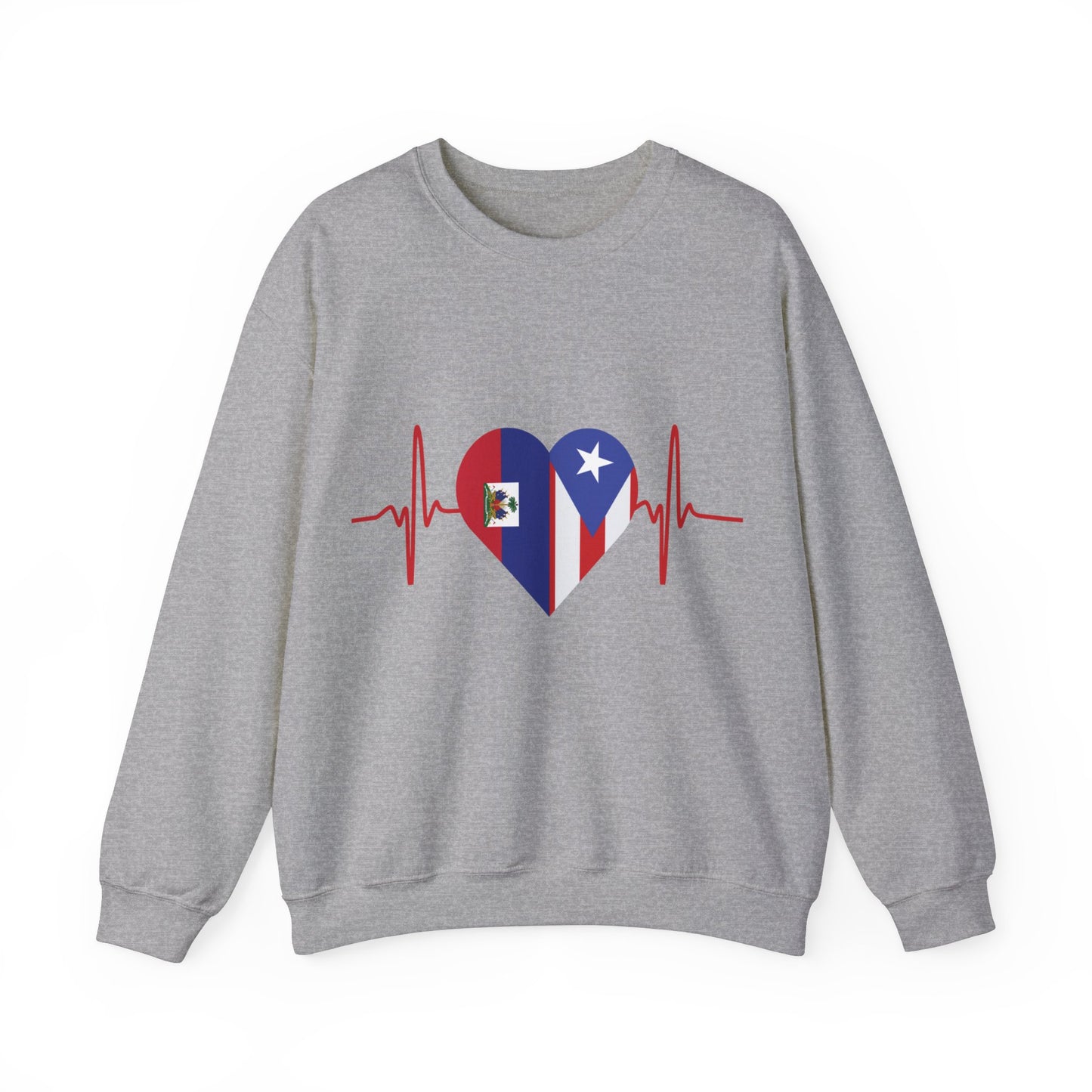 Haití and Puerto Rico Crewneck Sweatshirt I Sudadera Unisex Haití y Puerto Rico