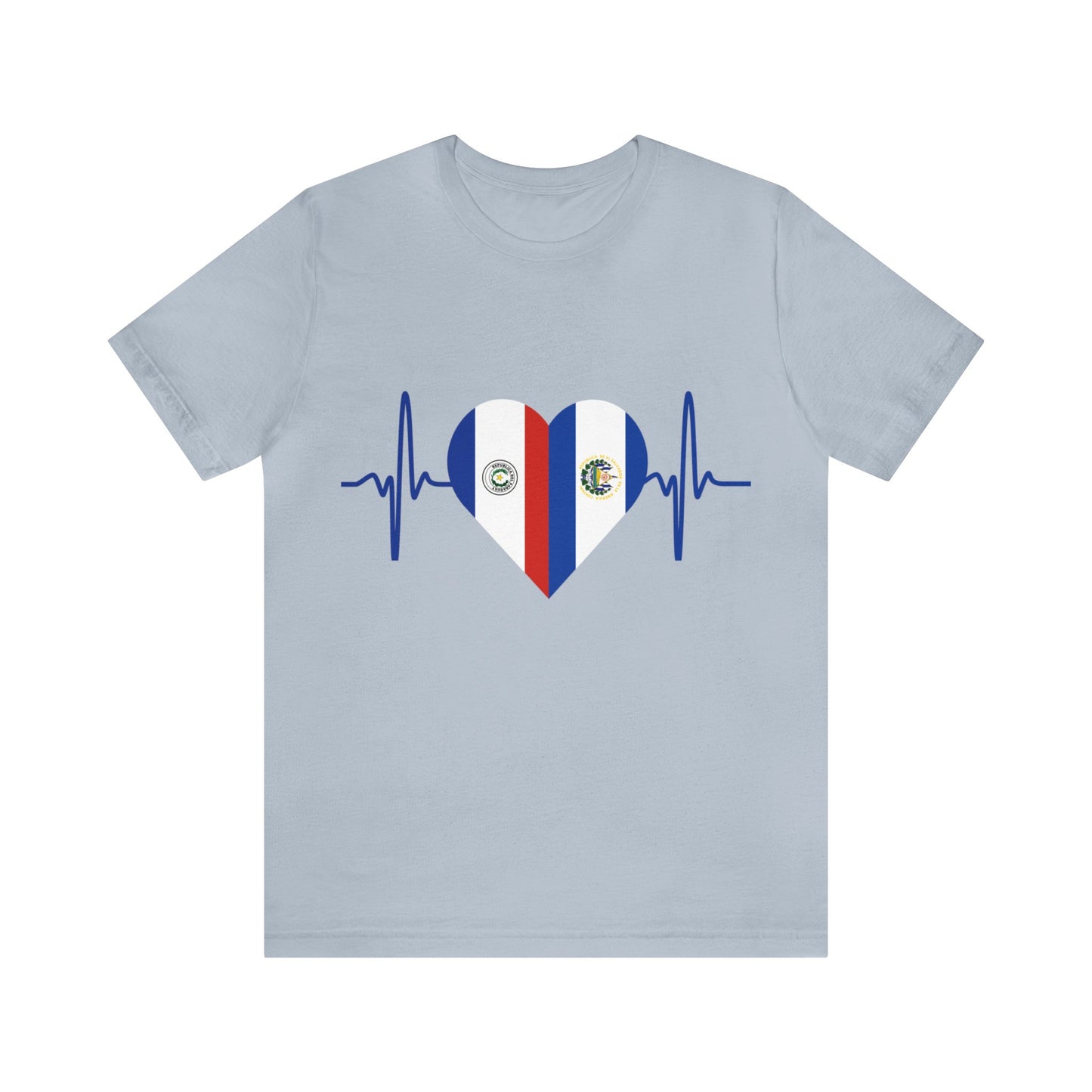 El Salvador & Paraguay Unisex Short Sleeve Tee I Camisa Unisexo manga corta El Salvador y Paraguay