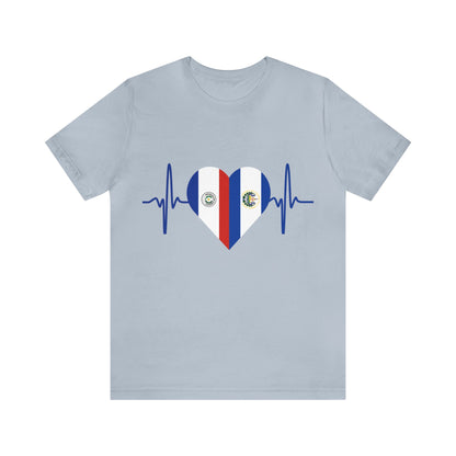 El Salvador & Paraguay Unisex Short Sleeve Tee I Camisa Unisexo manga corta El Salvador y Paraguay