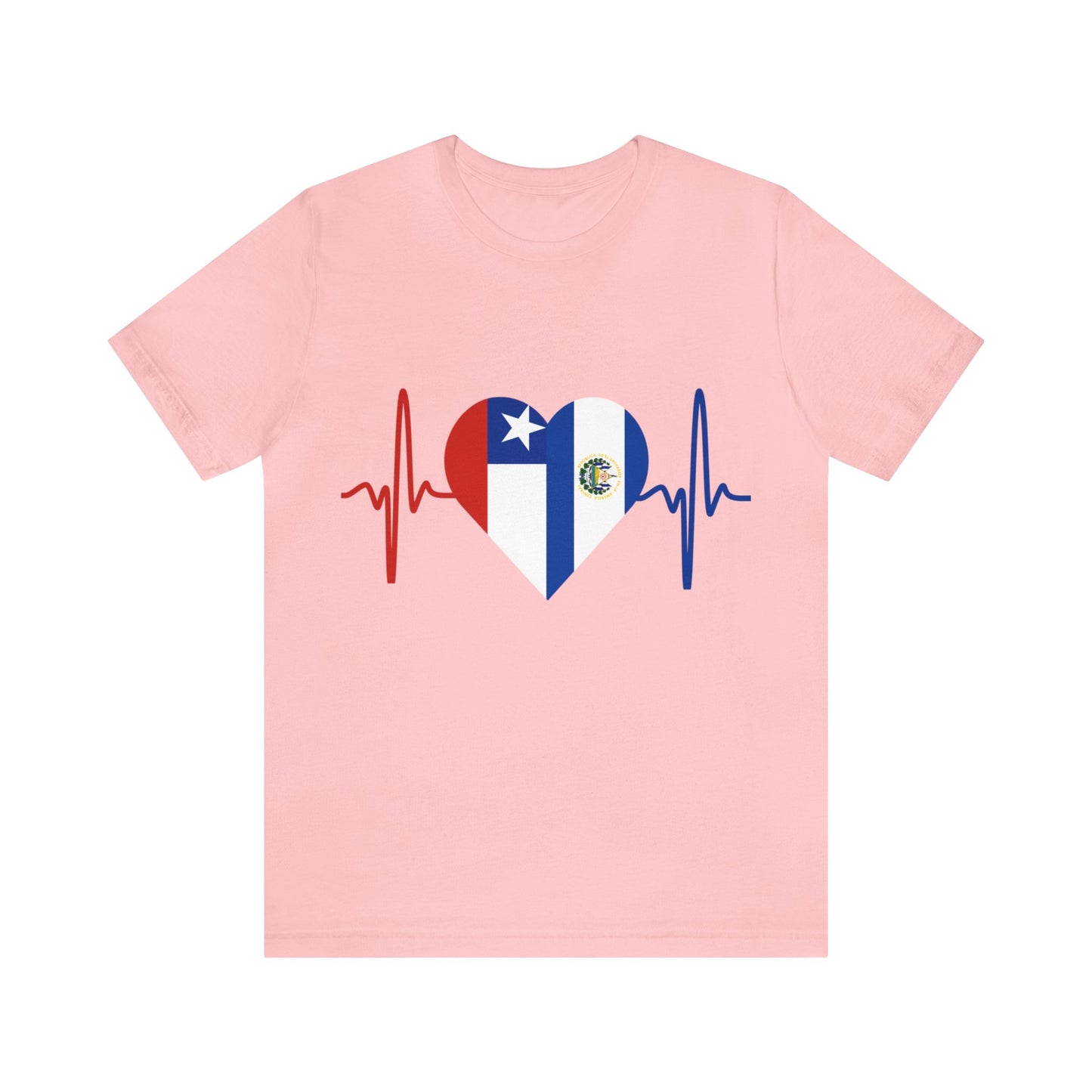 El Salvador & Chile Unisex Short Sleeve Tee I Camisa Unisexo manga corta El Salvador y Chile