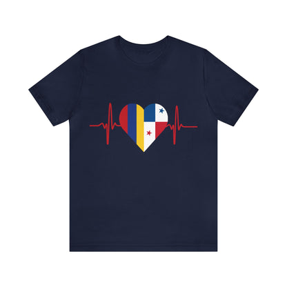 Colombia & Panama Unisex Short Sleeve Tee, Camisa Unisexo manga corta Colombia y Panamá