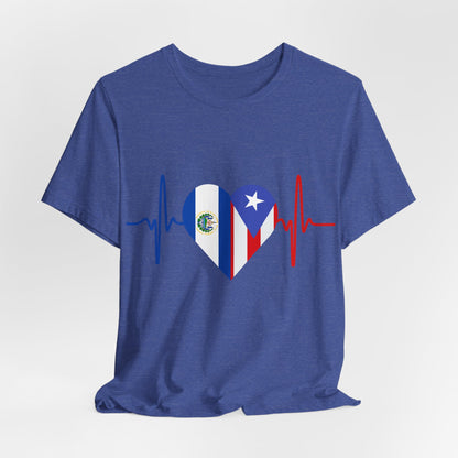 El Salvador and Puerto Rico Short Sleeve Tee