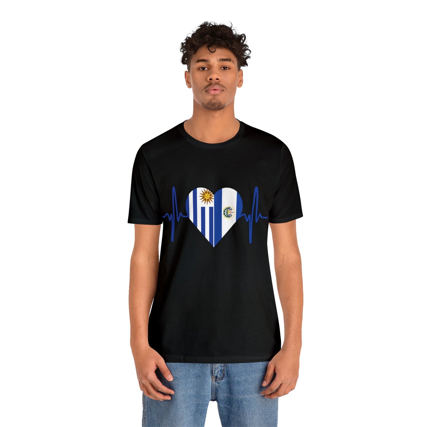 El Salvador & Uruguay Unisex Short Sleeve Tee I Camisa Unisexo manga corta El Salvador y Uruguay