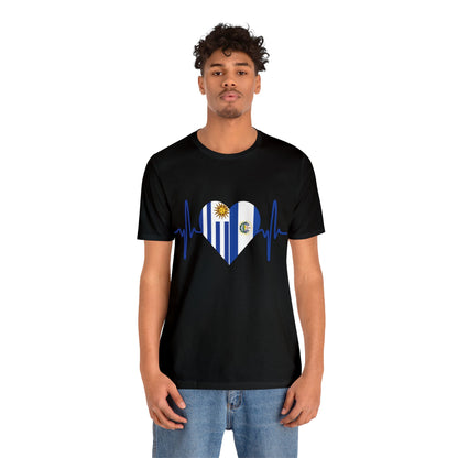 El Salvador & Uruguay Unisex Short Sleeve Tee I Camisa Unisexo manga corta El Salvador y Uruguay