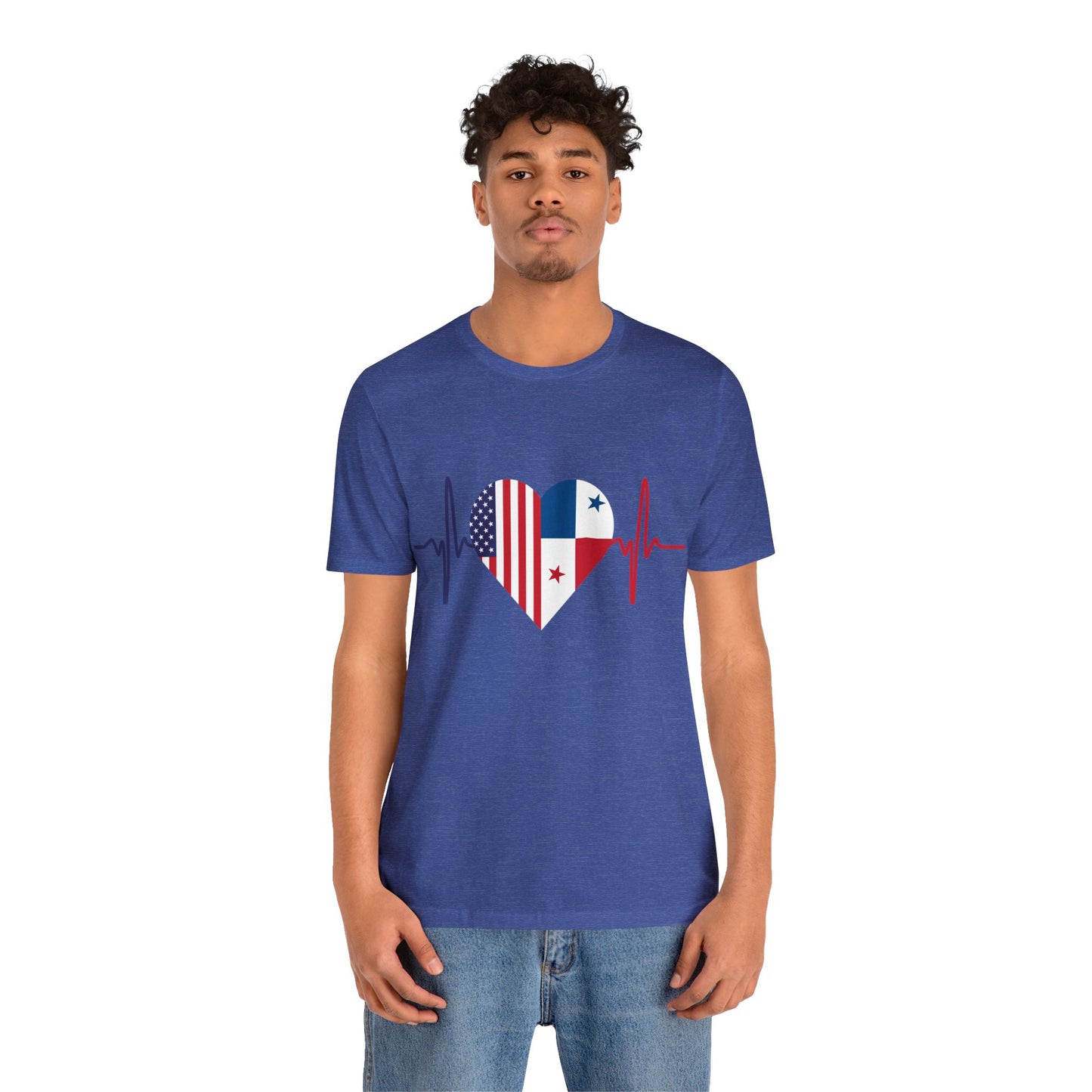 United State & Panama Unisex Short Sleeve Tee, Camisa Unisexo manga corta Estados Unidos y Panamá