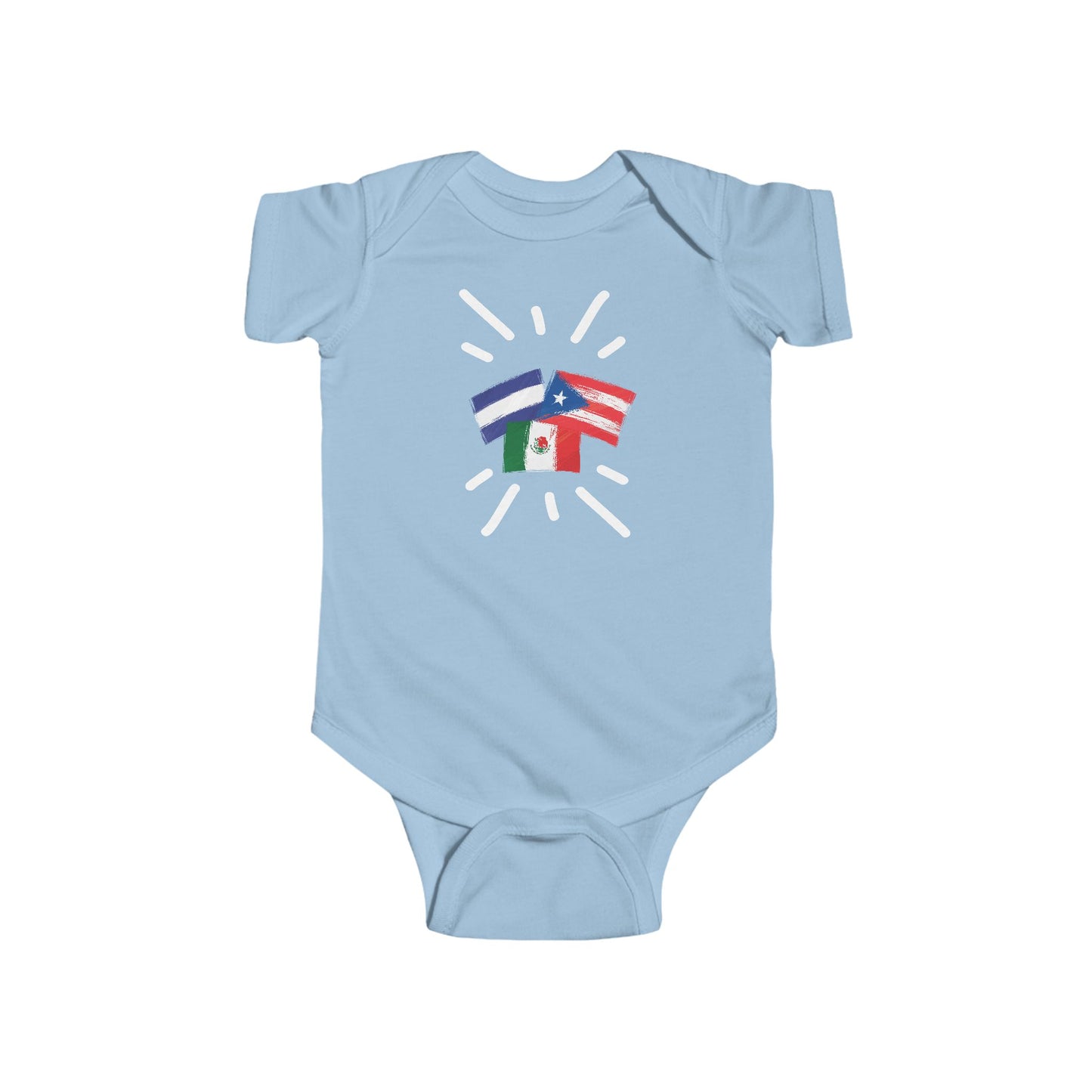 Infant El Salvador, Puerto Rico and México Bodysuit