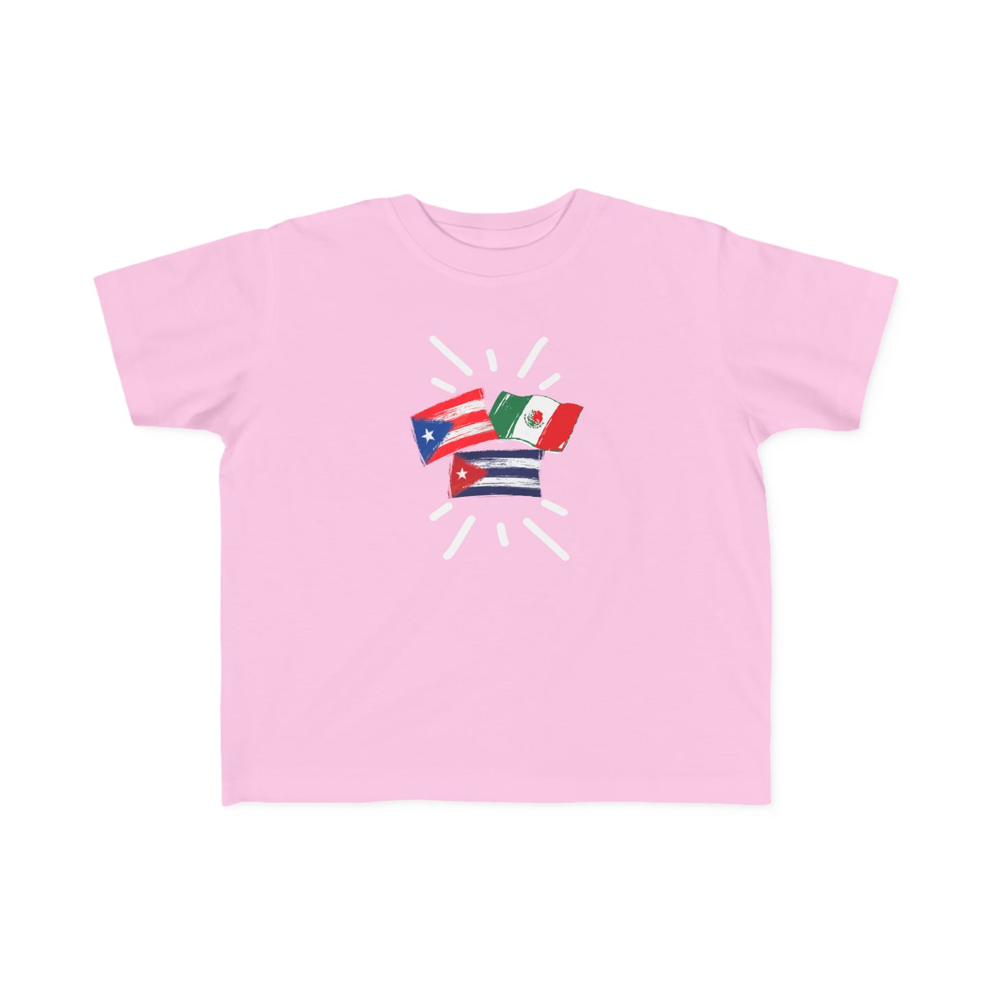 Cuba, Puerto Rico and Mexico Toddler Tee I Camiseta de bebé Cuba, Puerto Rico y México