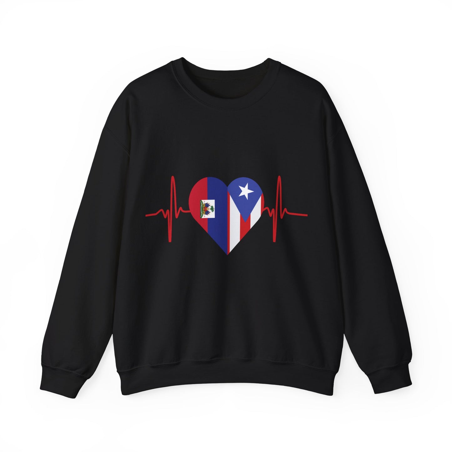 Haití and Puerto Rico Crewneck Sweatshirt I Sudadera Unisex Haití y Puerto Rico