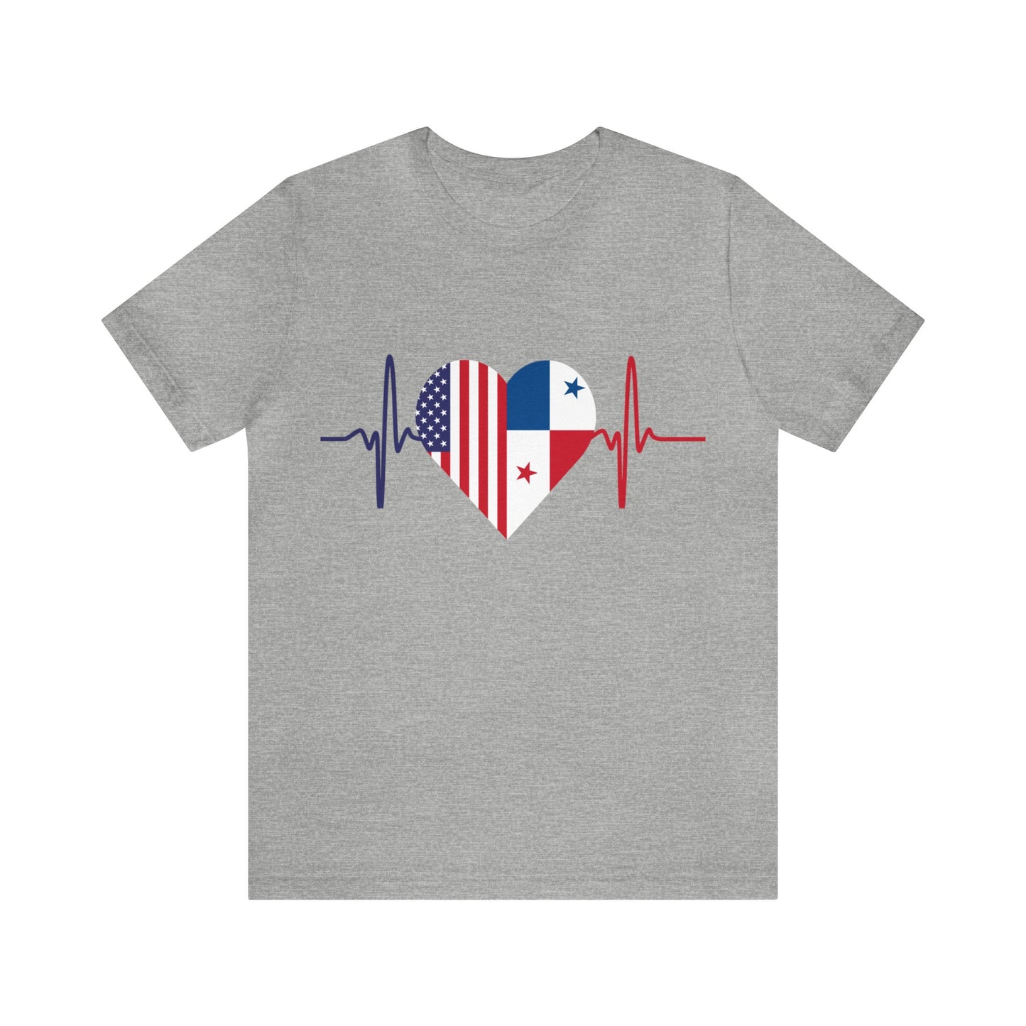 United State & Panama Unisex Short Sleeve Tee, Camisa Unisexo manga corta Estados Unidos y Panamá