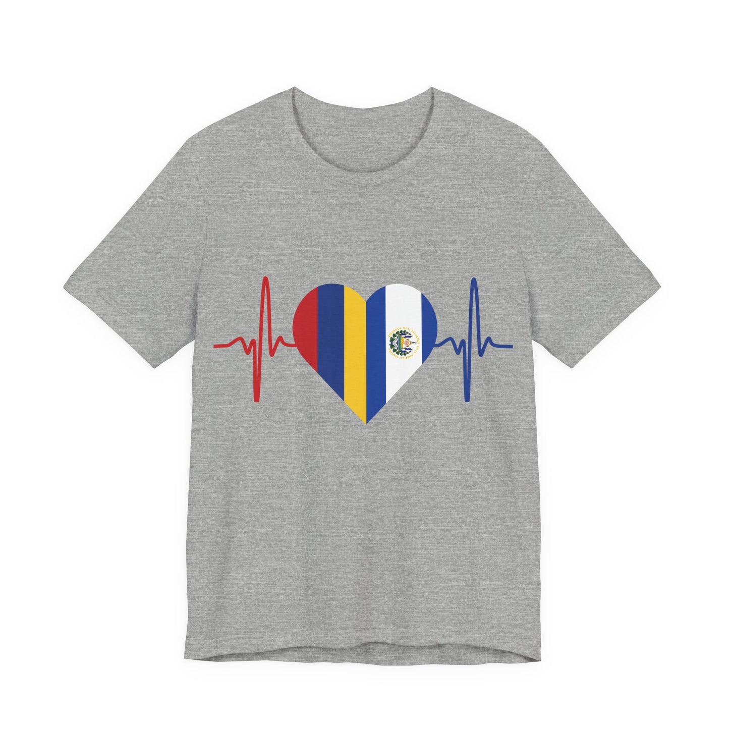 El Salvador & Colombia Unisex Short Sleeve Tee I Camisa Unisexo manga corta El Salvador y Colombia I Cultura Salvadoreña y Colombiana
