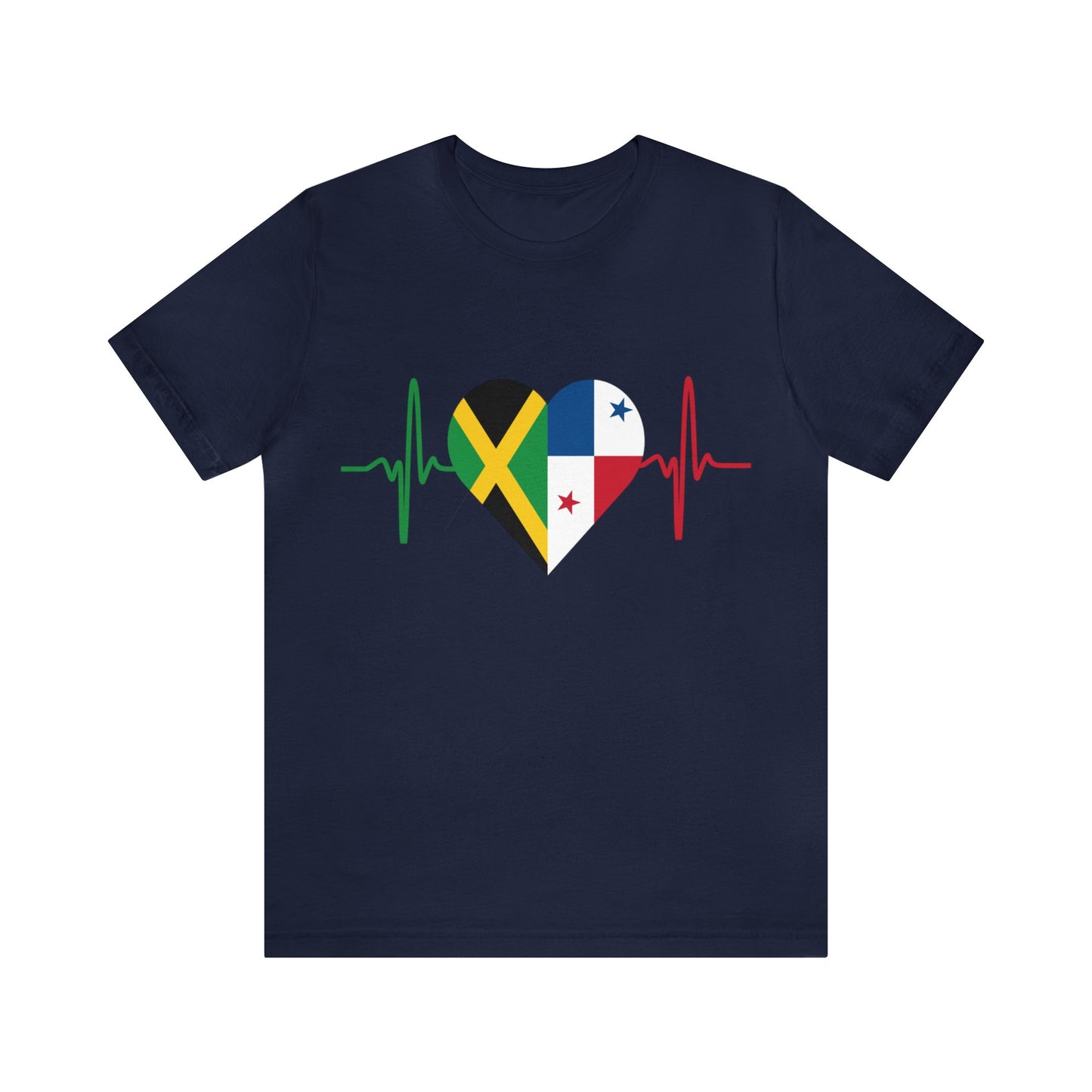 Jamaica & Panama Unisex Short Sleeve Tee, Camisa Unisexo manga corta Jamaica y Panamá