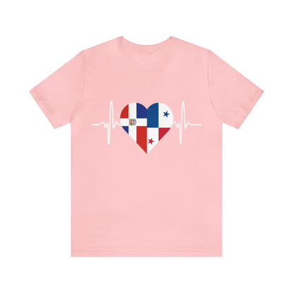 Dominican Republic & Panama Unisex Short Sleeve Tee, Camisa Unisexo manga corta República Dominicana y Panamá