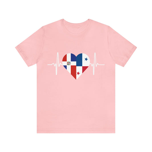 Dominican Republic & Panama Unisex Short Sleeve Tee, Camisa Unisexo manga corta República Dominicana y Panamá