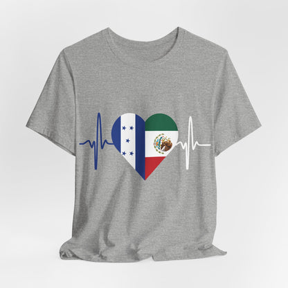 Honduras & Mexico Unisex Short Sleeve Tee, Camisa Unisexo manga corta México y Honduras I Cultura Mexicana y Hondureños