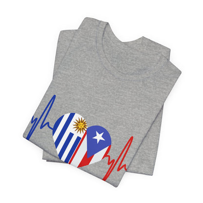 Uruguay and Puerto Rico Short Sleeve Tee