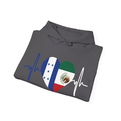 Mexico and Honduras Unisex Hooded Sweatshirt I Sudadera Unisexo México and Honduras