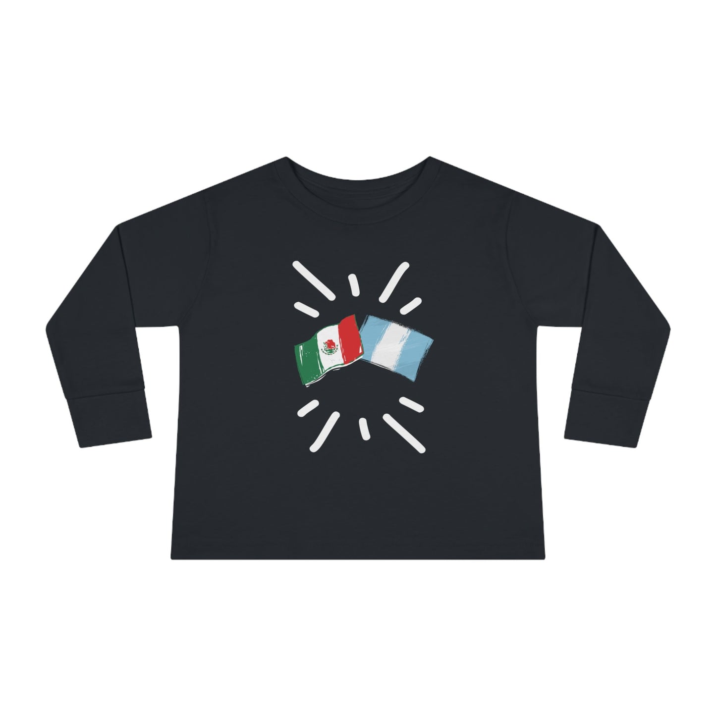Guatemala and Mexico Long Sleeve Toddler Tee I Camiseta manga larga para Toddler Guatemala y México I Cultura Guatemalteco y Mexicanos