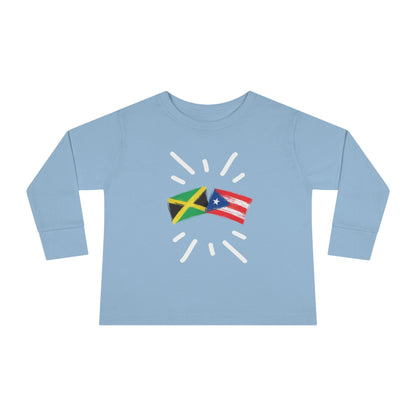 Jamaica and Puerto Rico Long Sleeve Toddler Tee I Camiseta manga larga para Toddler Jamaica y Puerto Rico